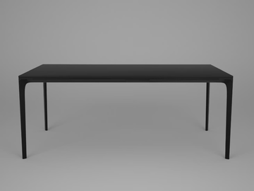 DADA - Lacquered rectangular MDF table and aluminium legs by grado design - view 2